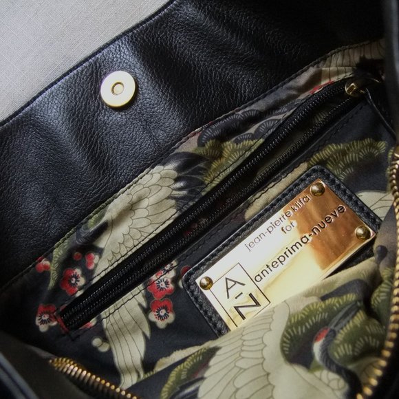 Designer Jean-Pierre Klifa black leather bucket handbag - Picture 3 of 3